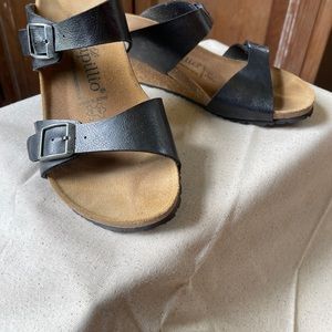 Papillio by Birkenstock Wedge Sandals 9 40 Grey